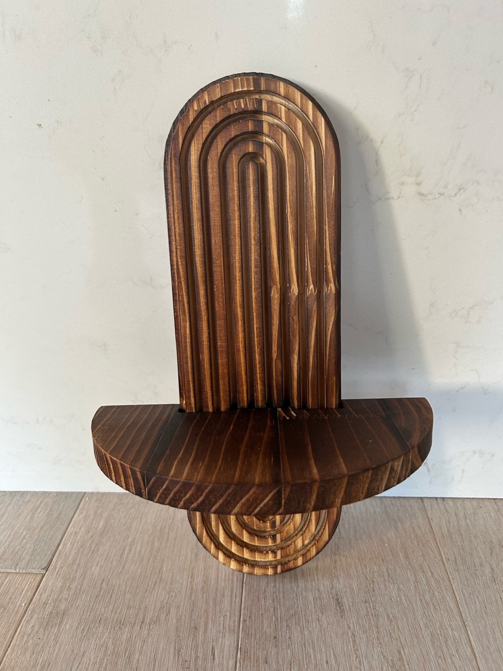 Wood Arched Oval Wall Shelf
Approx 8 x 12 in